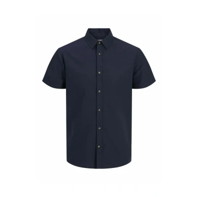 Afbeelding van Jack &amp; Jones Comfort FIT Overhemd, Heren, Maat: Small, Navy blazer