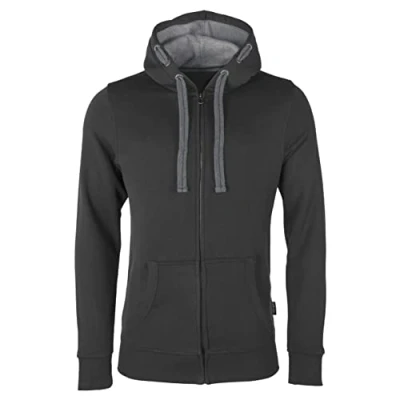 Afbeelding van Men&#039;s Hooded Jacket met ritssluiting Dark Grey 4XL