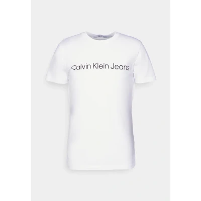 Afbeelding van Calvin Klein Jeans CORE Institutional LOGO SLIM TEE Tshirt print, Heren, Maat: XS, Bright white