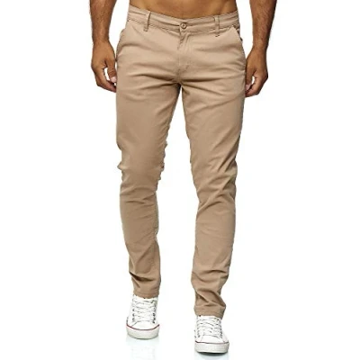 Afbeelding van Elara Herren Chino Hose Slim Fit Stretch Chunkyrayan MEL009 Beige 38/34