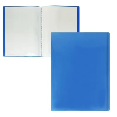 Afbeelding van RAYLU PAPER A4 documentenmap van 100% biologisch afbreekbaar polypropyleen, 40 transparante documenthoezen (A4, hoesjes, blauw)