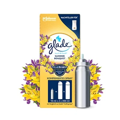 Afbeelding van Glade Touch &amp; Fresh (Brise One Touch) navulling, luchtverfrisser, minispray, Summer Bouquet, per stuk verpakt (1 x 10 ml)