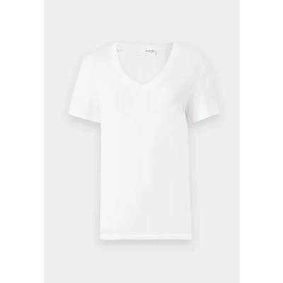 Afbeelding van SELECTED FEMME T shirt SLFESSENTIAL van biologisch katoen wit