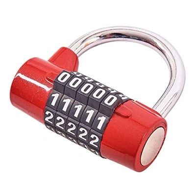 Afbeelding van Amtech T1144 5 Digit zink Combinatie Hangslot Zwart &amp; Rood