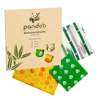 Afbeelding van Pandoo Bijenwas wraps starterset 3 stuks