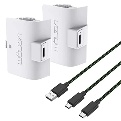 Afbeelding van Venom Dubbele oplaadbare batterij met hoge capaciteit, 1100 mAh, wit (Xbox Series X &amp; S/Xbox One)