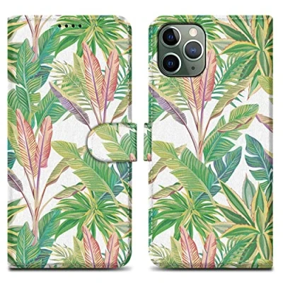 Afbeelding van Cadorabo Hoesje geschikt voor Apple iPhone 11 PRO Design Groen Regenwoud No. 8 Beschermhoes Case Cover met magnetische sluiting, standaardfunctie en kaartvakje