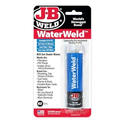 Afbeelding van JB Waterweld 8277 hechting en uitharding zelfs onder water