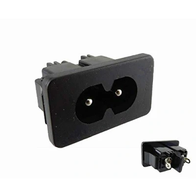 Afbeelding van Koudapparaatconnector C8 stekker, snap in koude apparaten inbouwstekker 250V/2A (1)
