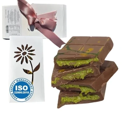 Afbeelding van Dubai Chocolade Pistache Handgemaakt van België Chocolade, 210 g, Kadayif en Pistache,