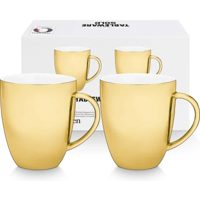 Afbeelding van Mok VT Wonen With Ear Gold 250 ml (Set van 2)