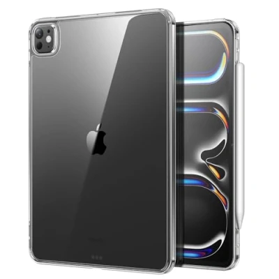 Afbeelding van ESR Hoesje voor iPad Pro 11 inch (2024), dun en licht, schok valbescherming, geelbestendig, harde achterkant, ondersteunt Apple Pencil (USB C), klassieke serie, transparant