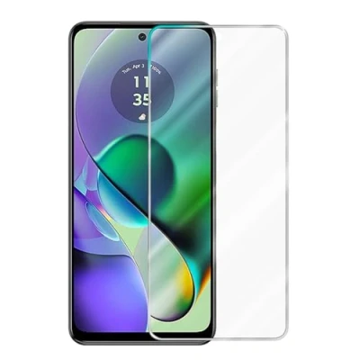 Afbeelding van Cadorabo Screenprotector geschikt voor Motorola Moto G54 Pantser film Beschermende in KRISTALHELDER Geharde (Tempered) display beschermglas 9H hardheid met 3D Touch