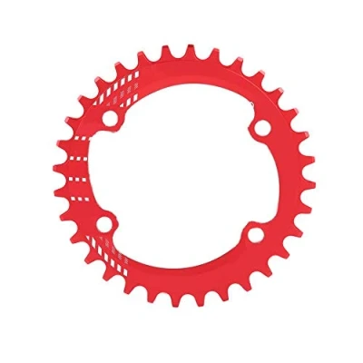 Afbeelding van fiets kettingblad, 32/34/36/38T BCD 96 mm aluminiumlegering enkele crank kettingblad voor compatibel met M6000/M7000/M8000/M9000 serie zwengels (32T rood)