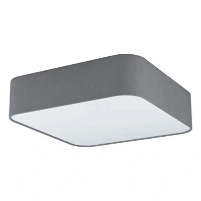 Afbeelding van Leen Bakker EGLO Plafondlamp Pasteri Square Wit/ Plafondlampen Wit Textileen