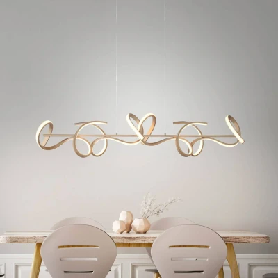 Afbeelding van Paul Neuhaus Curls Hanglamp Mat Goud 40Watt incl. Dimmer