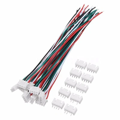 Afbeelding van 10 Set 4 Pin JST XH Connectoren Plug 2.54mm 24AWG met 150mm Lengte Elektrische Draden Kabel