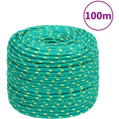 Afbeelding van vidaXL Boottouw 8 mm 100 m polypropeen groen