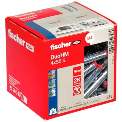 Afbeelding van Fischer DuoHM 4x55 S PH PZ Hollewandplug 55 mm 572920 25 stuk(s)