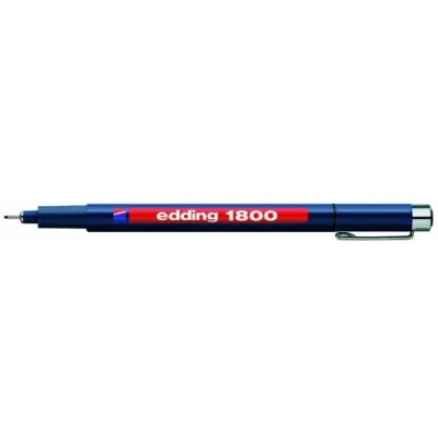Afbeelding van edding 1800 precisiefineliner blauw 10 stiften lijnbreedte 0,7 mm fineliner om precies te schrijven en schetsen fijne, in metaal gevatte punt geschikt voor liniaal sjablonen