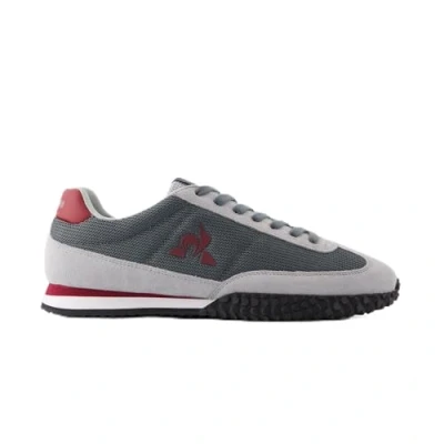 Afbeelding van le coq sportif Veloce I Unisex Sneakers laag, Maat: 45, Dark grey/dark red Leer/ synthetisch