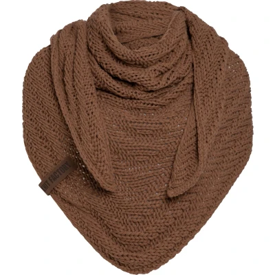 Afbeelding van Knit Factory Sally Halsdoek, Dames, Maat: One Size, Tobacco
