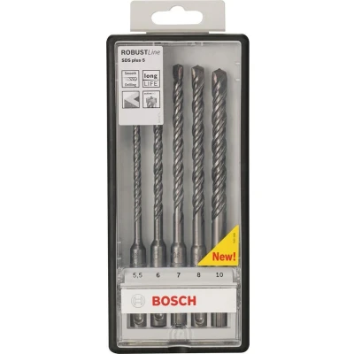 Afbeelding van Bosch Accessories 2607019929 Carbide Hamerboorset 5 delig 5.5 mm, 6 7 8 10 mm SDS Plus 1 set(s)