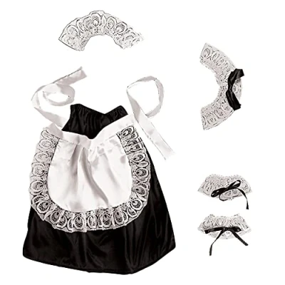 Afbeelding van W WIDMANN MILANO Party Fashion 6665C verkleedset huismeisjes, hoofdbedekking, halsband, manchetten, rok, schort, serveerster, themafeest, carnaval