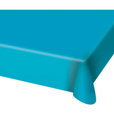 Afbeelding van Tafelkleed van plastic blauw 130 x 180 cm Feesttafelkleden