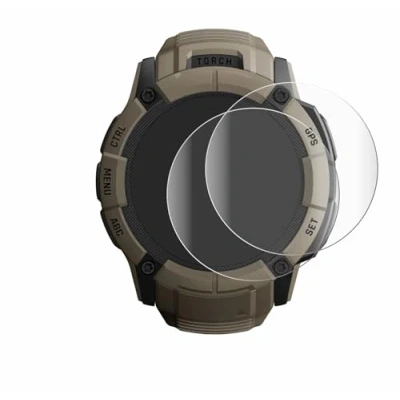 Afbeelding van BROTECT Screenprotector voor Garmin Instinct 2X Solar Tactical Edition Folie Beschermfolie transparant volledig dekking (2 Stuks)