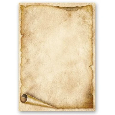 Afbeelding van Motiefpapier, briefpapier oud papierrol 20 vellen DIN A4 90 g/m²