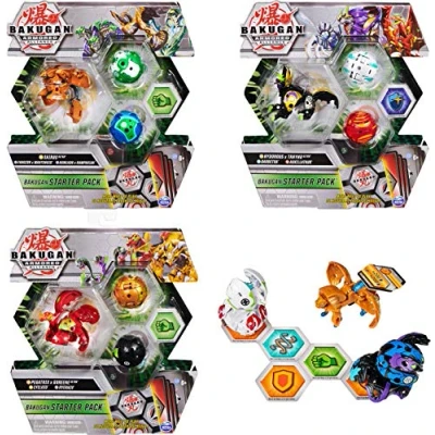 Afbeelding van Bakugan startpakket 3 pack, Fused Hydorous x Thryno Ultra, Armored Alliance verzamelbare actiefiguren