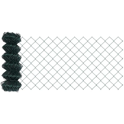 Afbeelding van vidaXL Ketenlink hek met 22 U palen Groen 0.6x25 m Staal