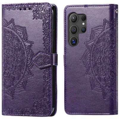Afbeelding van Samsung Galaxy S25 Ultra Hoesje Kunstleder imoshion Bookcase Paars Telefoonhoesje