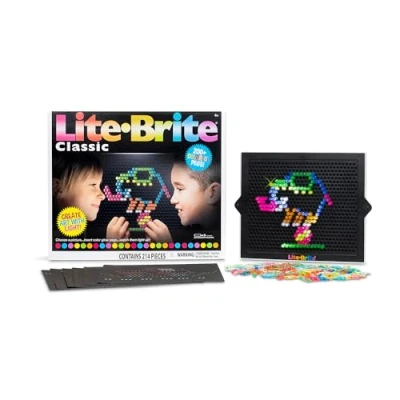 Afbeelding van Basic Fun 2215 Lite Brite Ultimate Classic, Light Up Drawing Board, LED Board with Colours, Toys for Creative Play, Glow Art Neon Effect Kids Aged 4 +