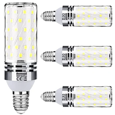 Afbeelding van Anmossi E14 LED Lampe,6000K Koelwit,1200Lm,12W Maïsbol,Gelijk aan 100W Gloeilamp,Niet Dimbaar,Edison Schroef Lamp,Verpakking van 4