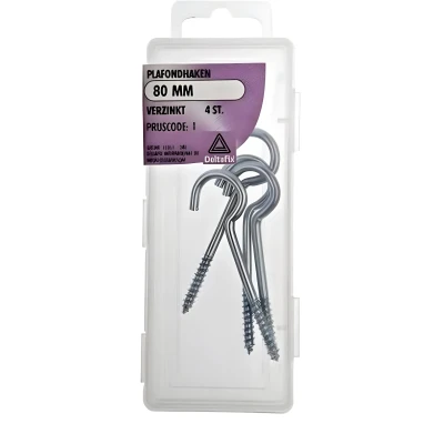 Afbeelding van Deltafix Plafondhaken verzinkt 80 mm 4 stuks