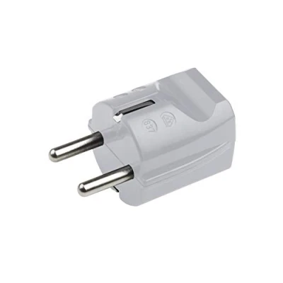 Afbeelding van Meister Veiligheidscontactstekker kunststof zilver 250 V 16 A maximale kabeldoorsnede 2,5 mm² IP20 binnen rechte invoer/geaarde stekker met trekontlasting / 7421040