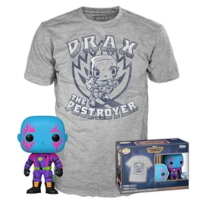 Afbeelding van Funko Pop!&amp;Tee: Guardians of The Galaxy Drax Large (L) Hot Christmas T shirt Kleding met een Vinyl Figuur om te verzamelen Cadeau idee Speelgoed en Top korte mouwen