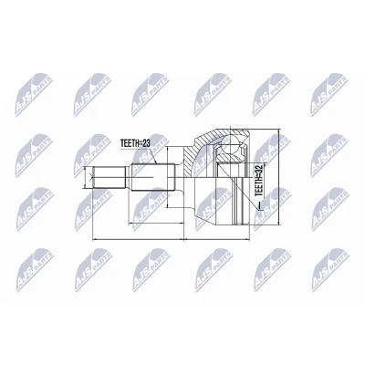 Afbeelding van Homokineet reparatie set, aandrijfas NTY NPZ RE 030
