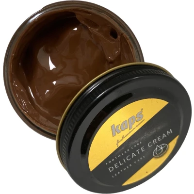 Afbeelding van Kaps Schoencreme schoensmeer verzorgt het leer en geeft glans (152) Oranje Bruin 50ml