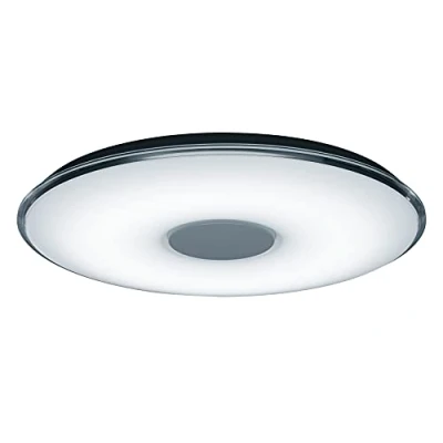 Afbeelding van Trio Leuchten LED plafondlamp Tokyo 628915001, acryl wit, rand helder, 45 Watt, afstandsbediening helderheid en lichtkleur instelbaar, nachtlicht functie, 60cm
