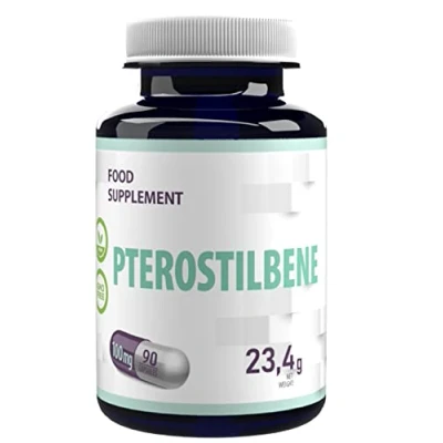 Afbeelding van Pterostilbene 100mg 90 Veganistische Capsules, 3rd Party Lab getest, Supplement Met hoge weerstand