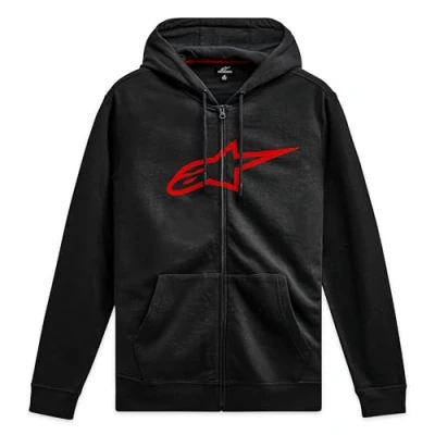 Afbeelding van Alpinestars Ageless Zip Hoodie V3 Sweatshirt met capuchon voor heren, Zwart/Rood, M, M