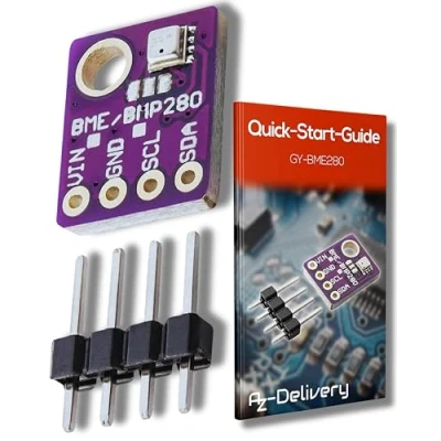 Afbeelding van AZDelivery GY BME280 Barometrische Sensor voor Temperatuur, Vochtigheid en Luchtdruk compatibel met Arduino Inclusief E Book! 1