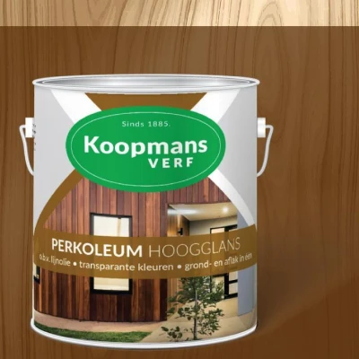 Afbeelding van Koopmans Perkoleum Hoogglans Transparant 2,5 ltr 220 noten Buitengevel &amp; Tuin