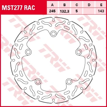 Afbeelding van TRW Lucas Brake schijf MST277RAC, stijf