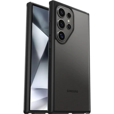 Afbeelding van OtterBox Sleek Series hoesje voor Samsung Galaxy S24 Ultra, Schokbestendig, Valbestendig, Ultradun, Beschermende, Getest volgens militaire standaard, Transparant/Zwart, Zonder Verpakking