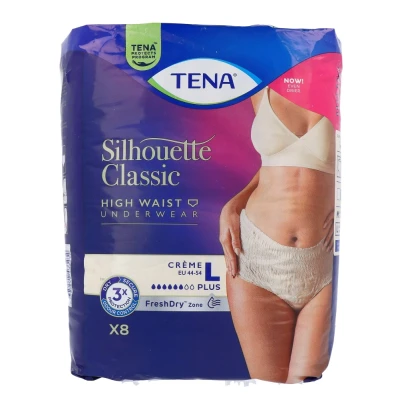 Afbeelding van TENA Silhouette Classic Underwear High Waist Blanc Plus L 8 stuks