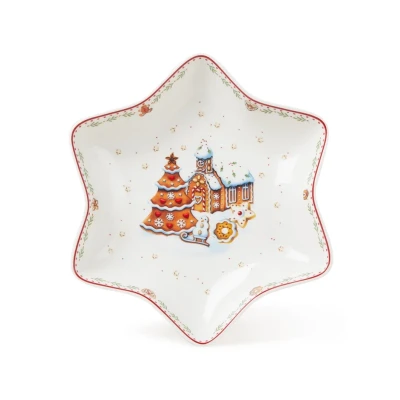 Afbeelding van Villeroy &amp; Boch Winter Bakery Delight Kerst partyschaal 24 cm Gebroken wit